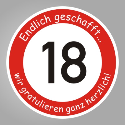 FUNNY SIGN ,Schild,18.,Geburtstag,Geschenk