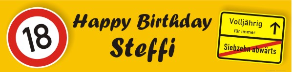 FUNNY SIGN ,Banner,Plane,18.,Geburtstag,Wunschtext,personalisiert