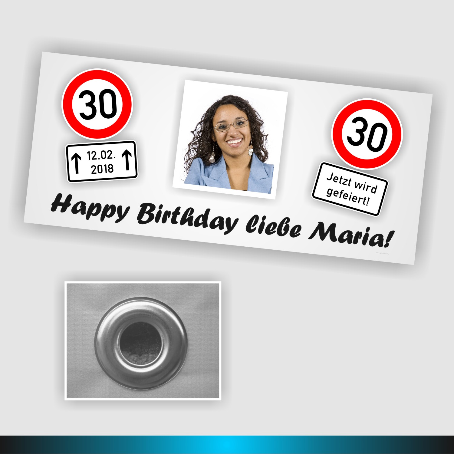 Banner Zum Geburtstag Mit Foto 18 25 30 40 50 60 70 Aus Pvc Plane Ebay